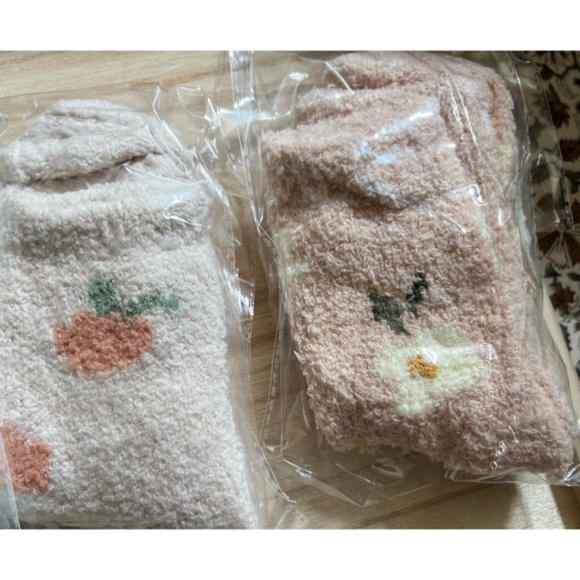 Fuzzy Fruit Socks Set of 5 - Picture 5 of 8